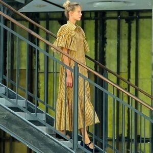 Mehtap Elaidi- NWT Runway  Elaidi Ruffled Maxi Dress X Anthropologie